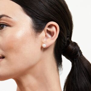 7.5-8.0mm Certified Hanadama Akoya Round Pearl Stud Earrings