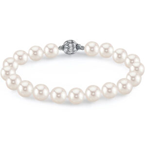 7.0-7.5mm White Freshwater Pearl Bracelet - AAA Quality